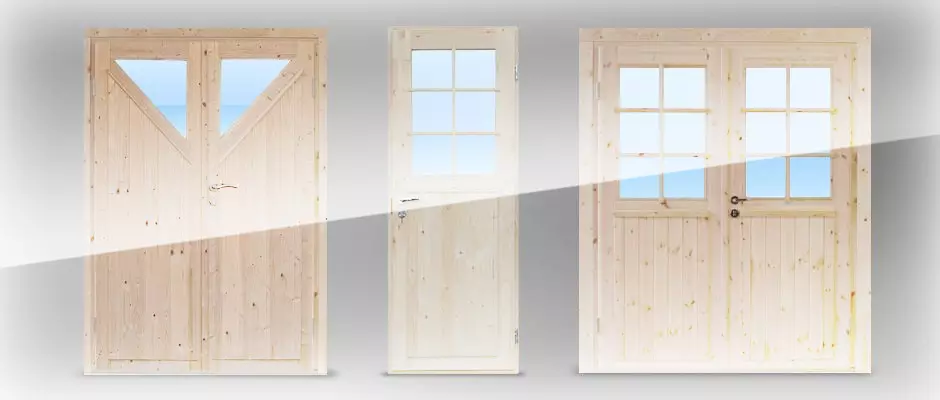 Gartenhaus- & Außen-Türen::Möchten Sie eine Holz-Tür nachrüsten? Wir haben eine große Anzahl an Nachrüst-Türen und hoher Qualität. Diese können Sie natürlich auch überall dort einbauen, wo Sie eine Holz-Tür benötigen.
